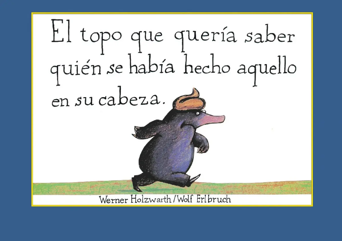 Portada de El topo que quería saber quién se había hecho aquello en su cabeza